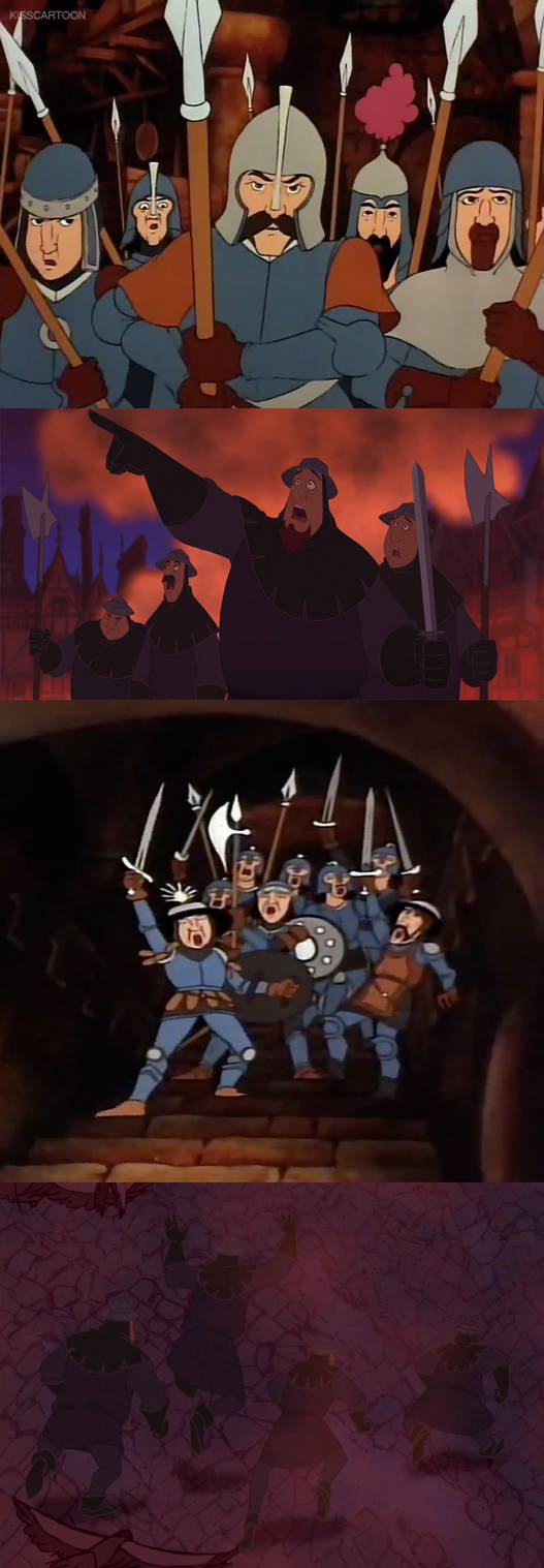 King Daddy's Knights Scaring off Frollo's Soldiers by ...