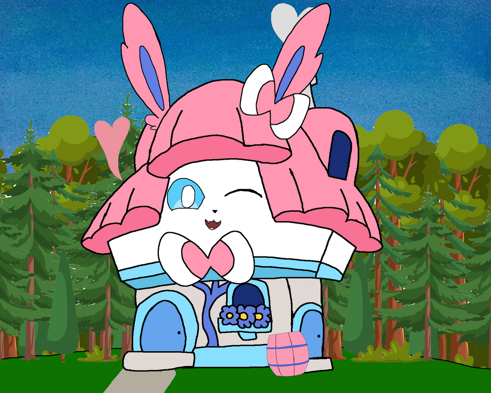 Sylveon's White Rabbit House Form Wink by LagovulpesTheGentle on DeviantArt
