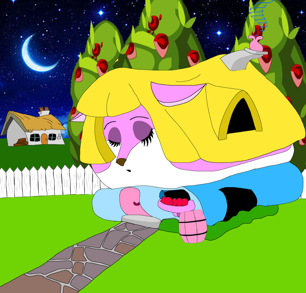 White Rabbit House Deviantart Princess Lillian White Rabbit's House Form asleep by ...