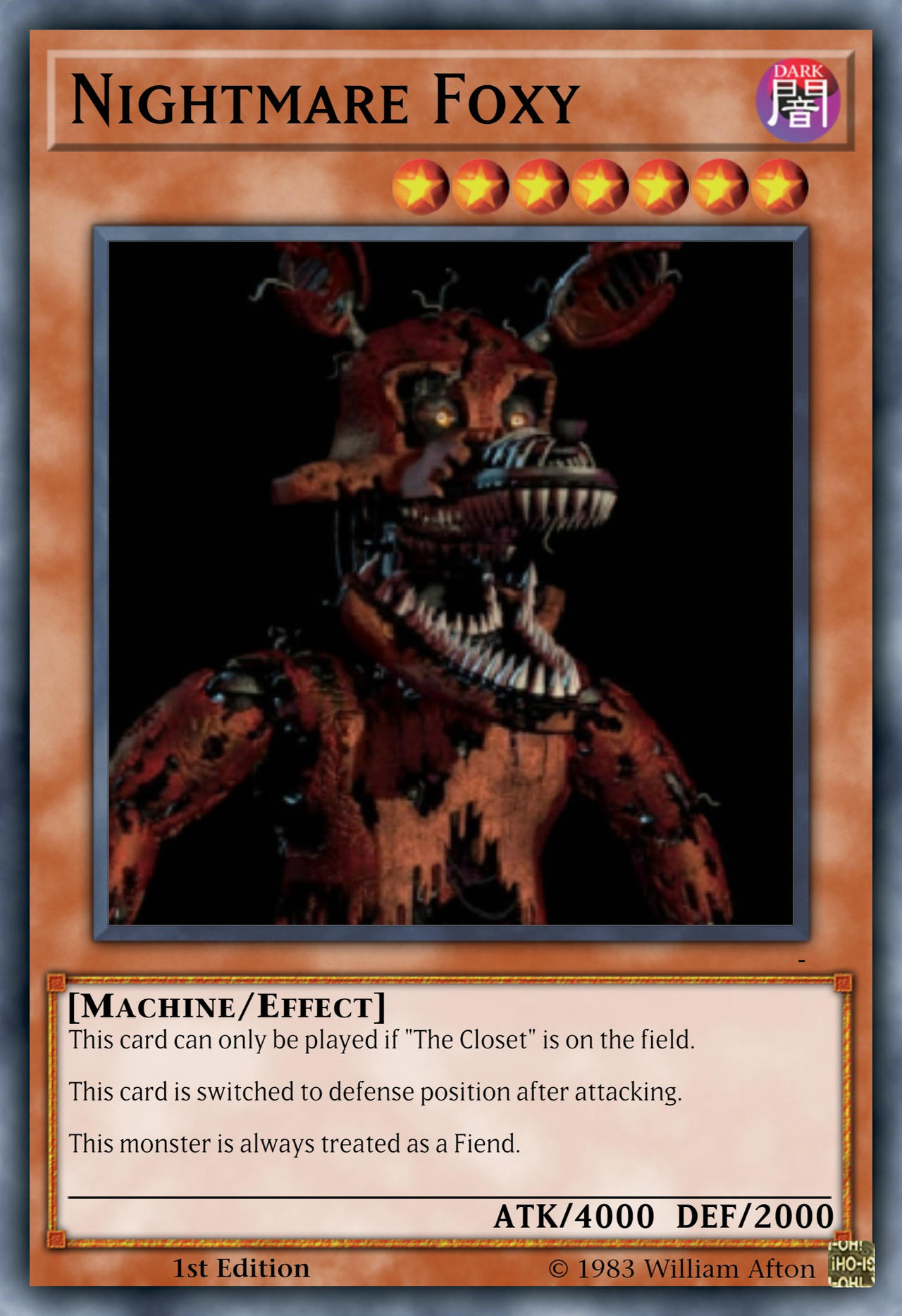 fnaf yugioh cards fnaf
