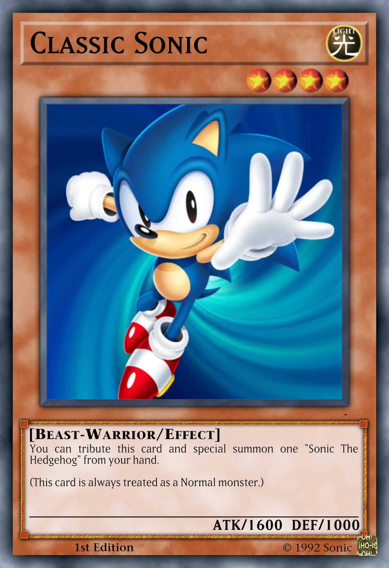 Classic Sonic Yu-Gi-Oh! card by SauceMasterTheLegend on DeviantArt Classic Sonic Yu-Gi-Oh! card by SauceMasterTheLegend on DeviantArt