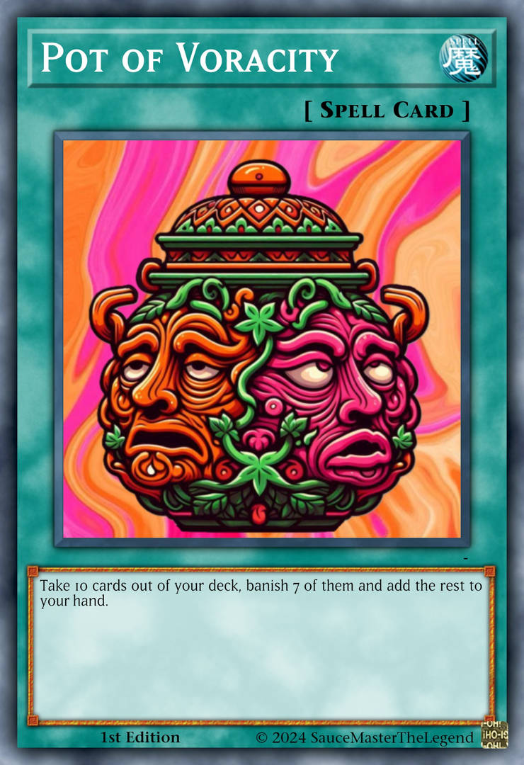 Voracity Pot of Voracity Yu-Gi-Oh! by SauceMasterTheLegend on DeviantArt