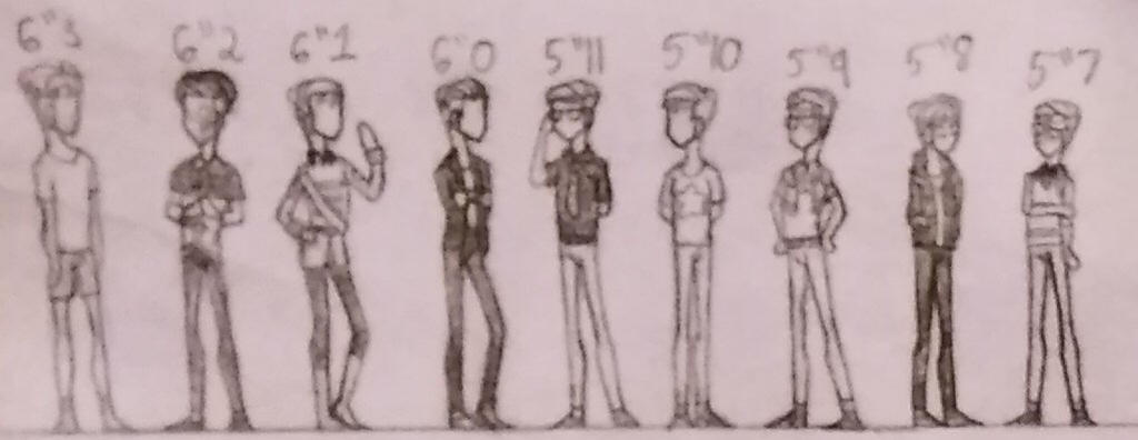 HC Sanders sides height chart
