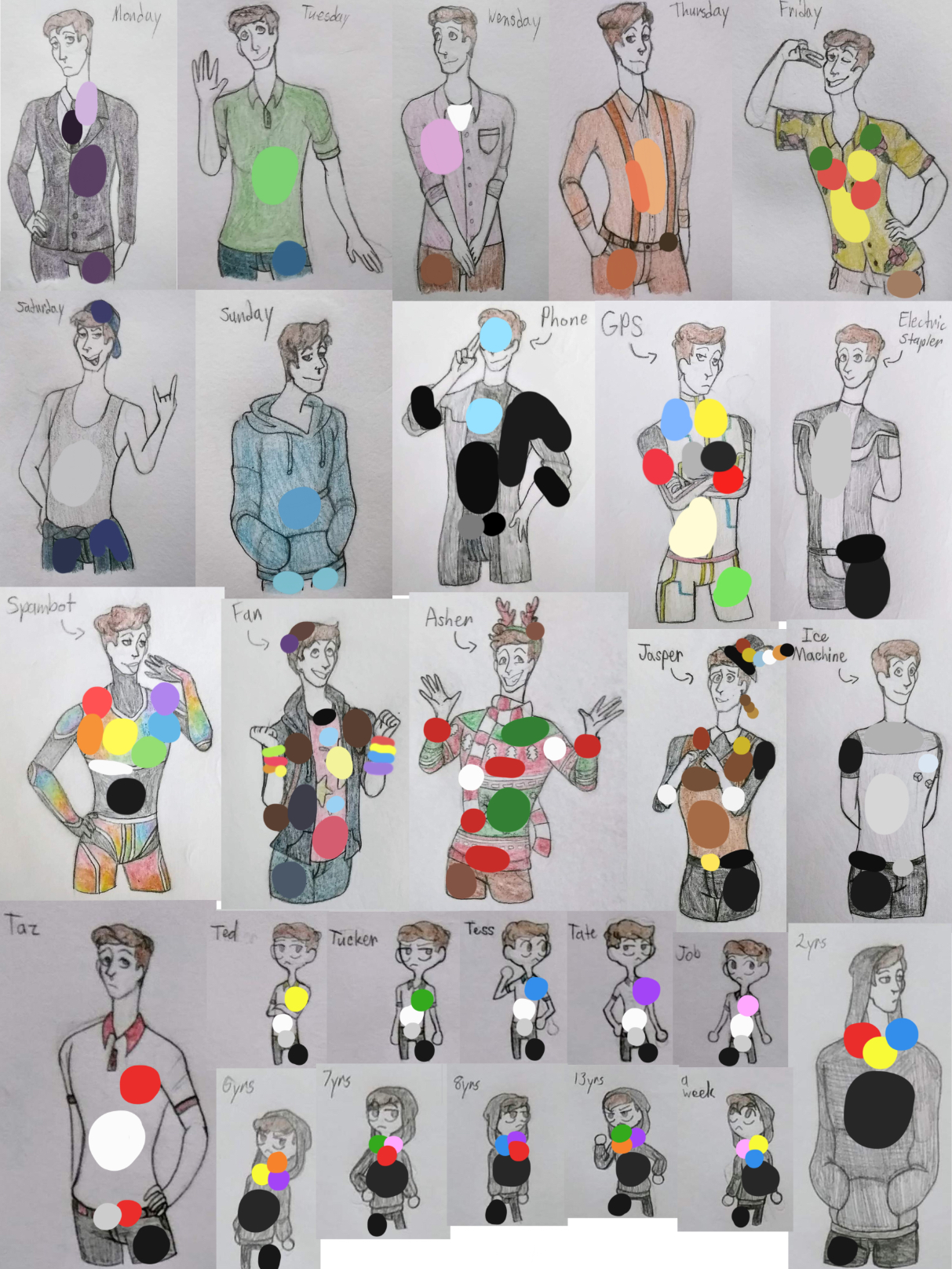 Sanders shorts color pallets part 2