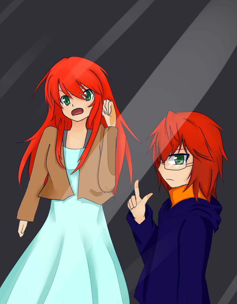 Twin OC inside screen by harihyon on DeviantArt