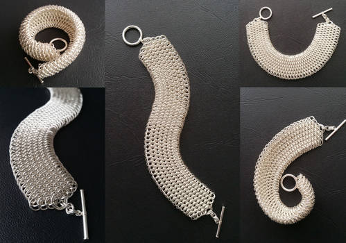 .: dragonscale chainmail bracelet :.