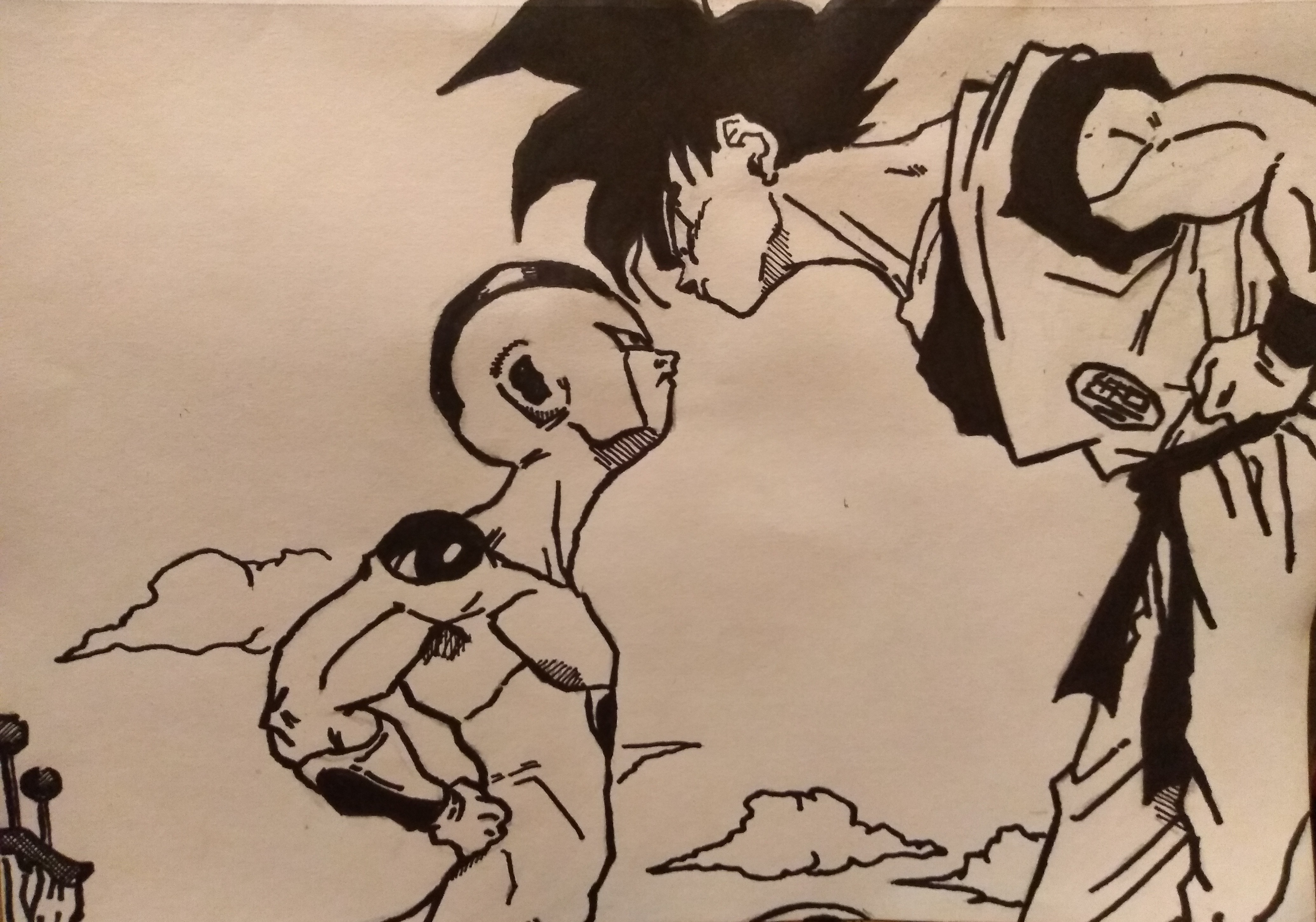 Goku vs Frieza staredown manga version. by itachiofthecrow on DeviantArt