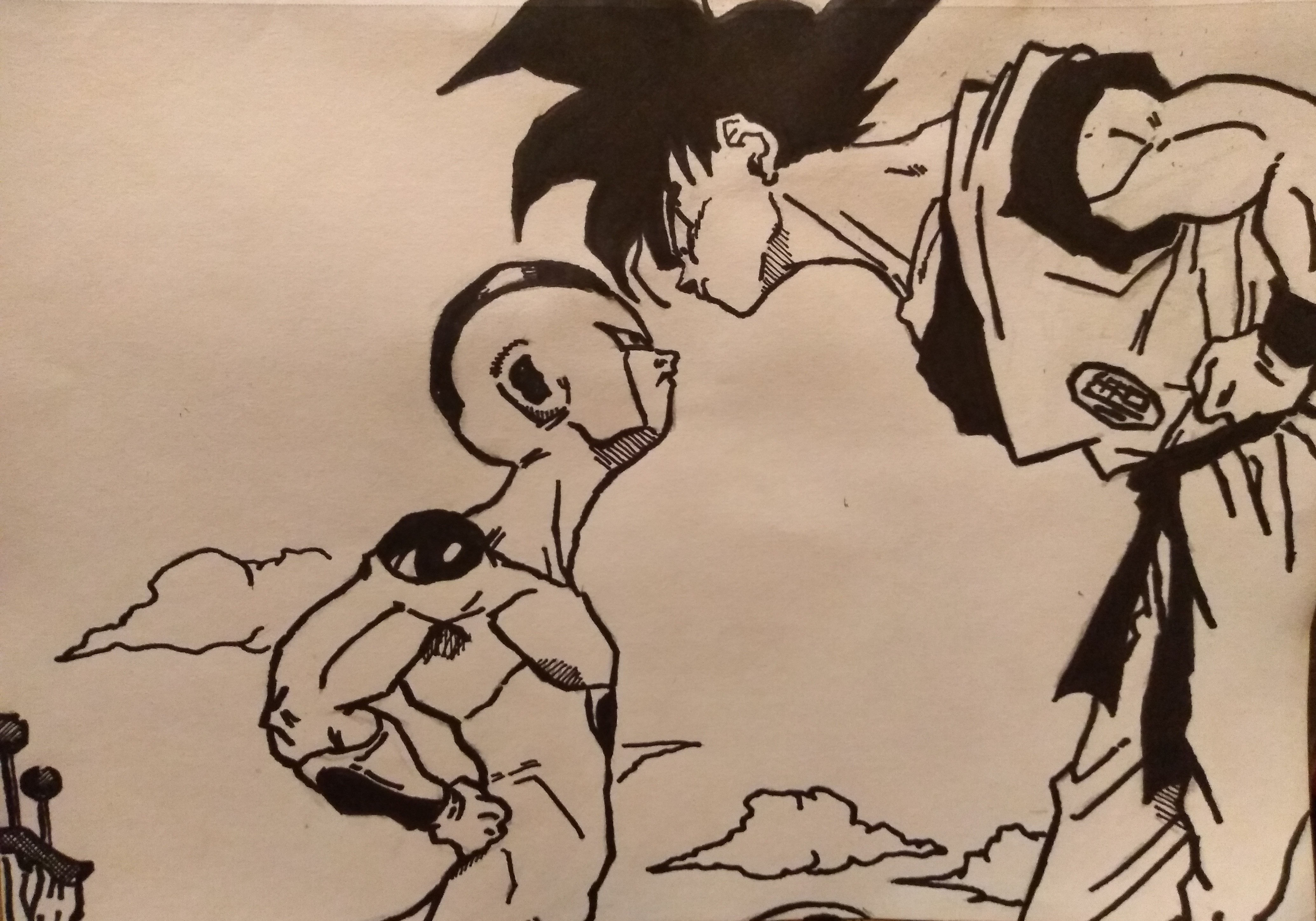 Goku vs Frieza staredown manga version. by itachiofthecrow on DeviantArt Goku vs Frieza staredown manga version. by itachiofthecrow on DeviantArt
