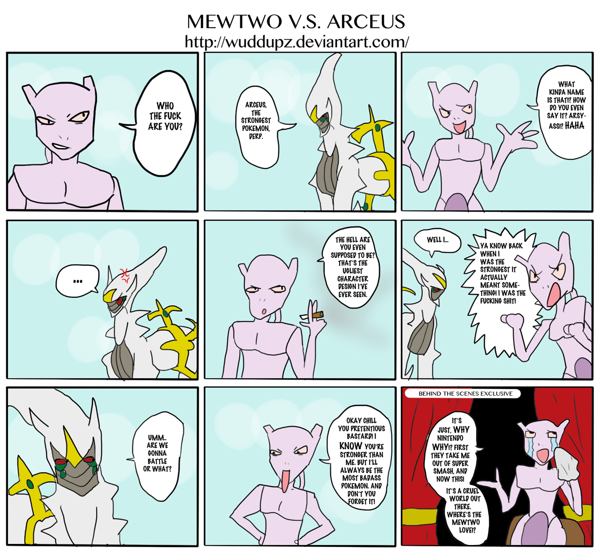 Mewtwo VS Arceus Comic