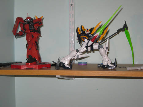 MG Deathscythe and MG Zaku II