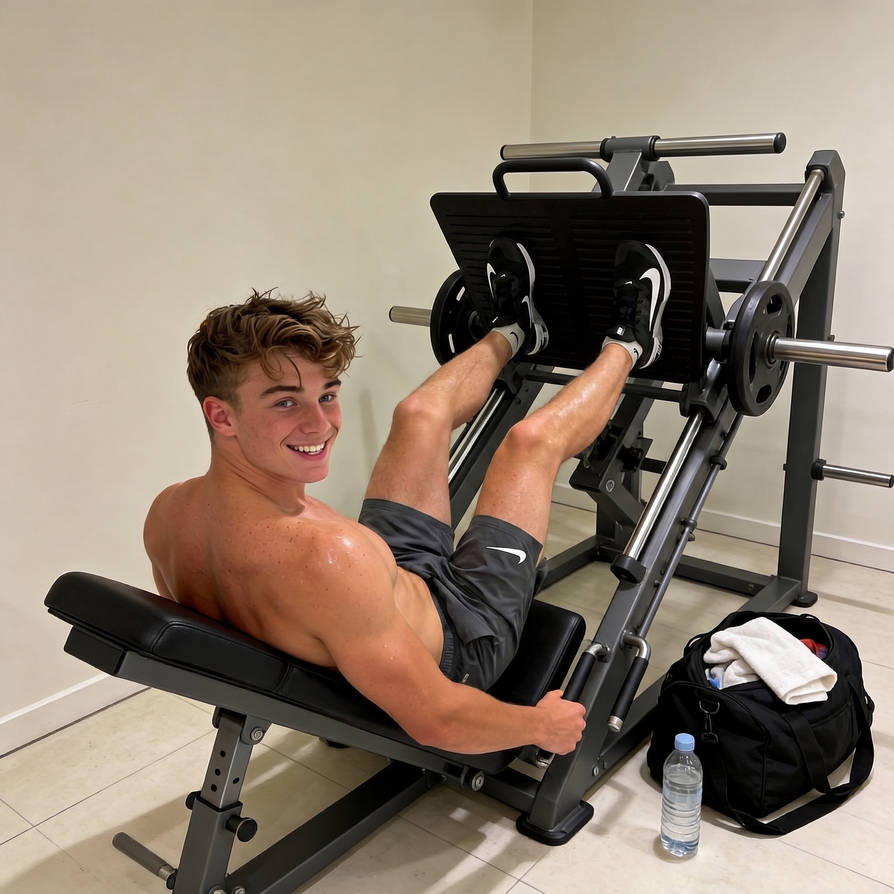 Bruce Roland Abs Biceps Bruce doing Legpress excercise by Jeffj1611 on DeviantArt