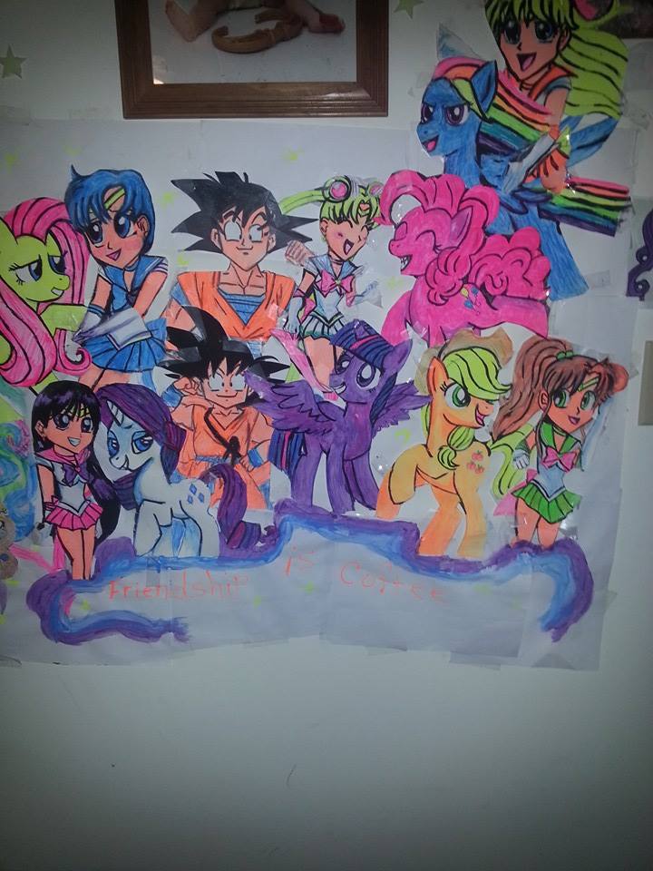 blacklight ponies dragon ball z and sailormoon