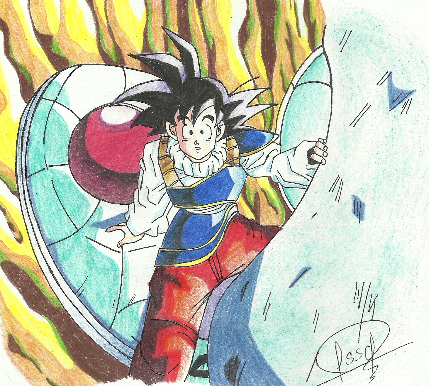GOKU LLEGA A LA TIERRA by J-S-S-C on DeviantArt GOKU LLEGA A LA TIERRA by J-S-S-C on DeviantArt