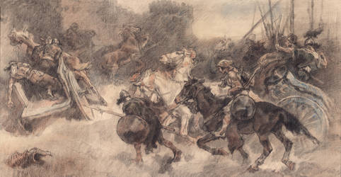 Horses In Battle