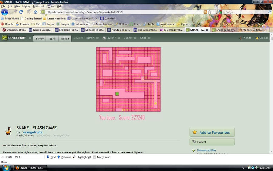 Snake Game High Score by Fayari on DeviantArt