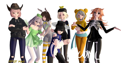 MMD \\ FEM!BTS  Halloween Special - DOWNLOAD