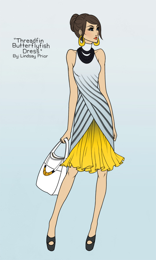 Threadfin Butterflyfish Dress