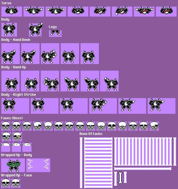 Sans Check Stats Sans battle sprite sheet by Sins009 on DeviantArt