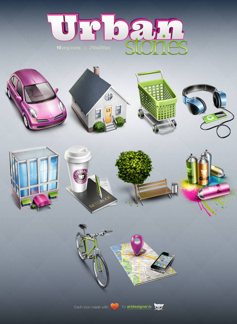 Urban Stories - 10 free icons