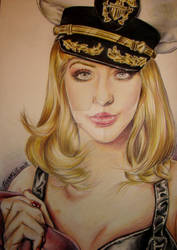 Retrato Christina Aguilera PinUp