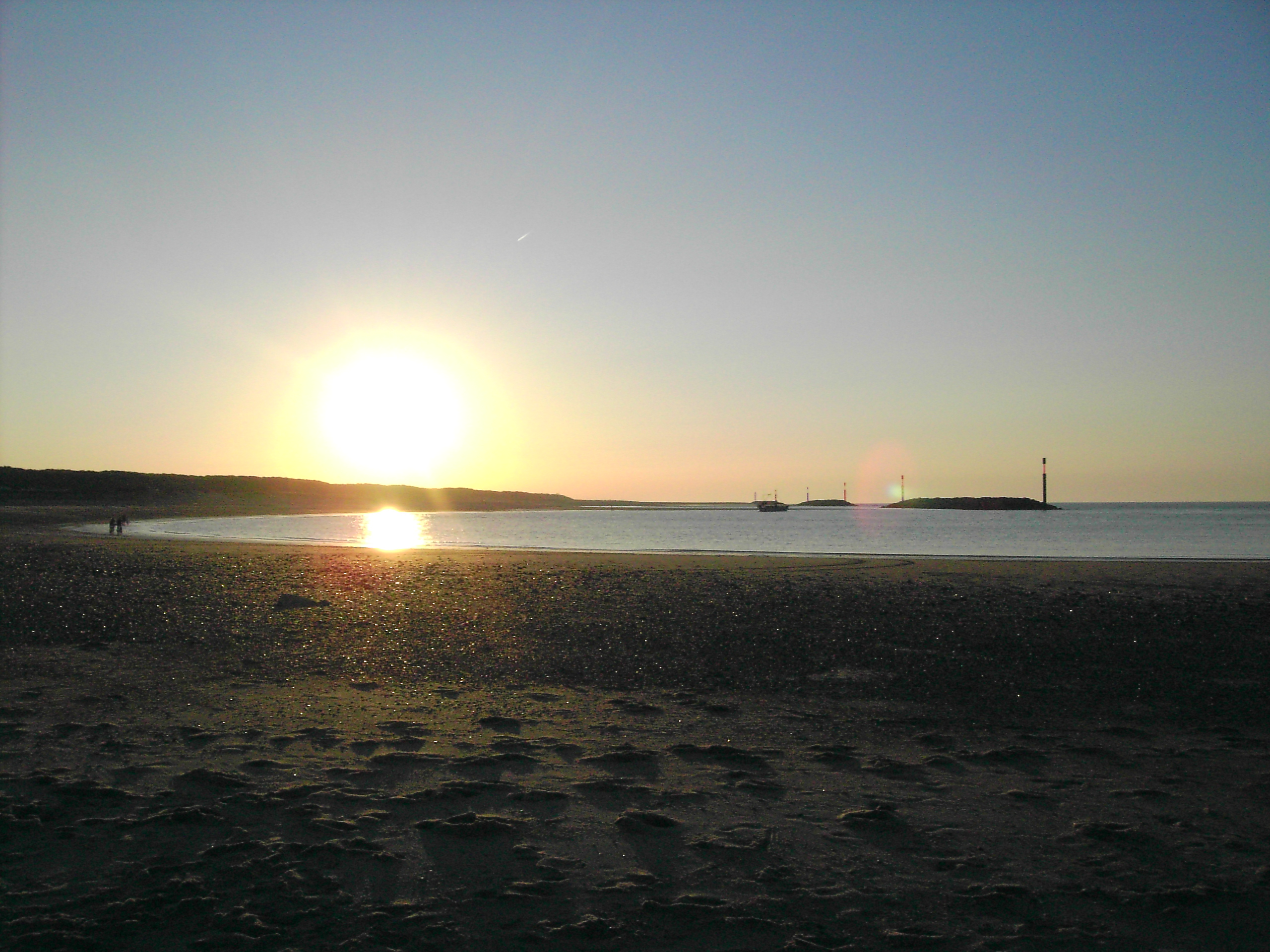 The Beach Sunset + boat