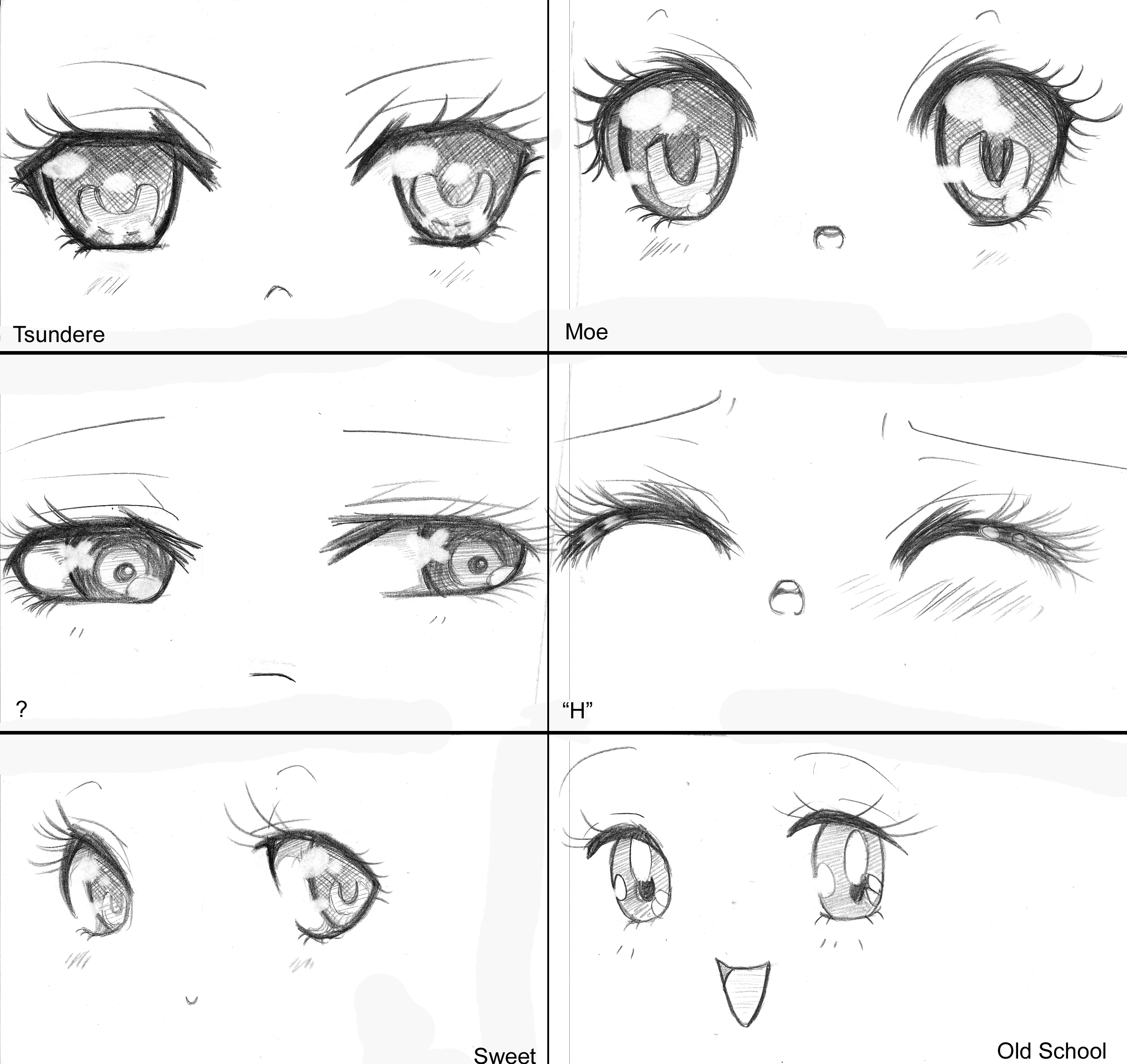 63 PAIRS OF FEMALE ANIME EYES - A Fun Project by aadisart on DeviantArt