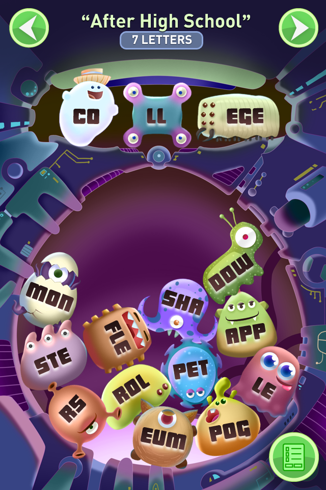 Monster Words Game Screen