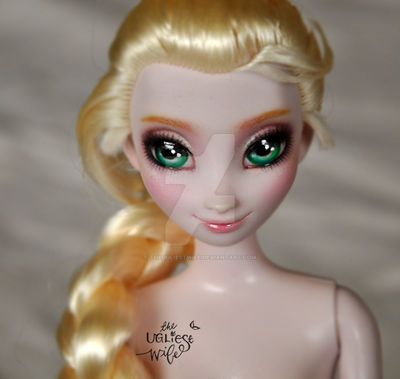 Disney Elsa repaint by theugliestwife on DeviantArt