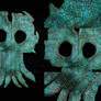 Ancient Turquoise Cthulhu Cult Mosaic Mask