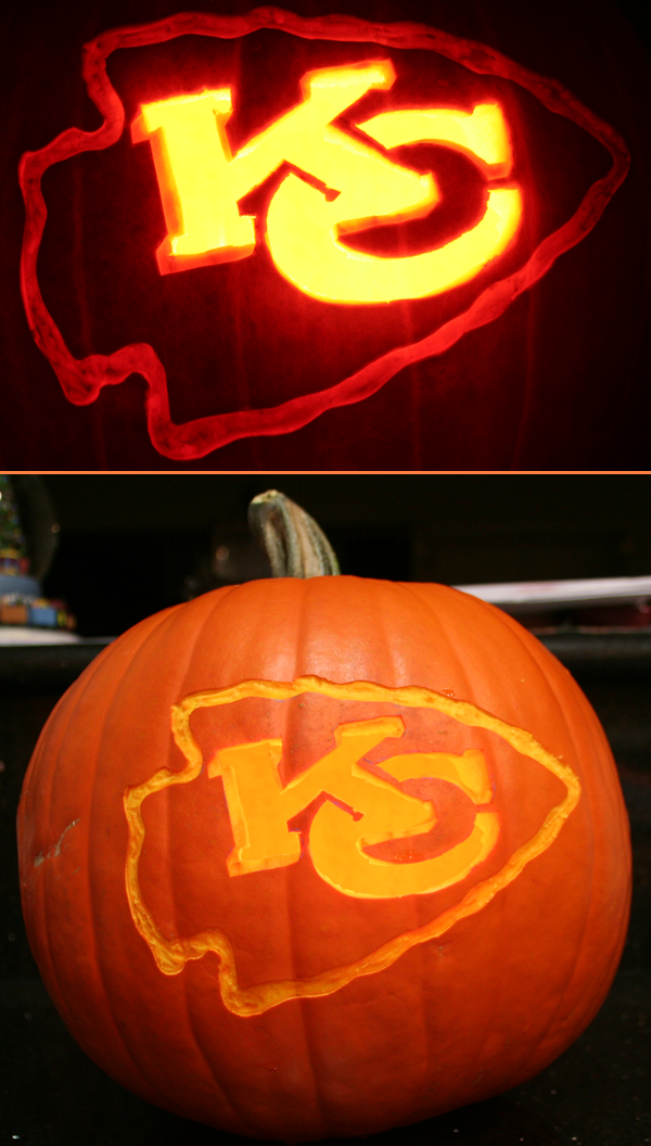 Kansas City Chiefs Pumpkin