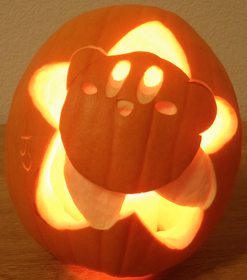 Kirby Star Pumpkin - Light by johwee on DeviantArt