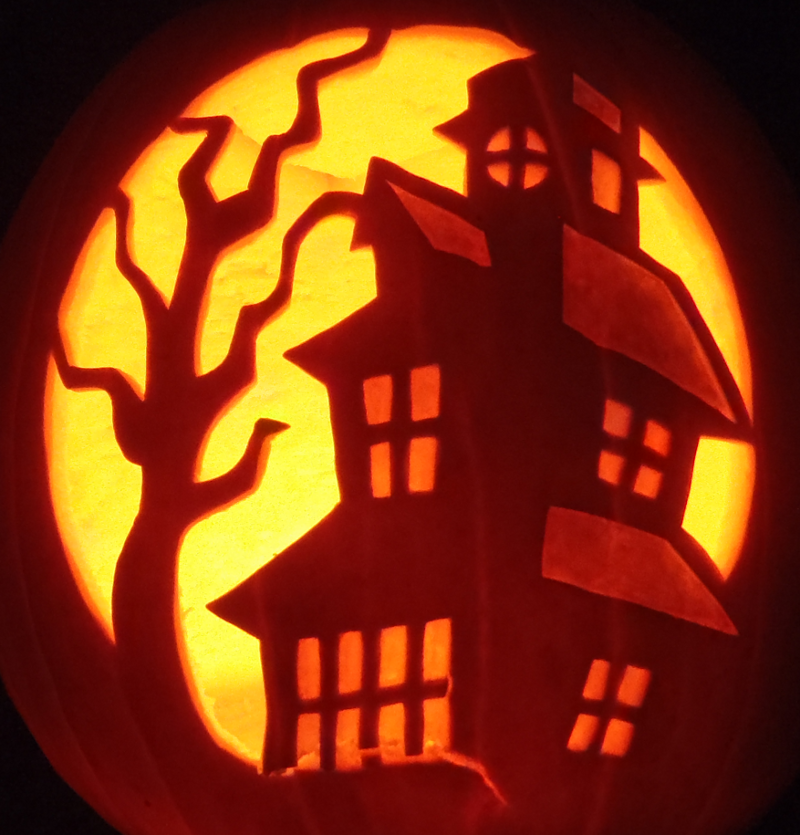 Haunted House Pumpkin Carving Templates