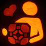 Companion Cube Love Pumpkin