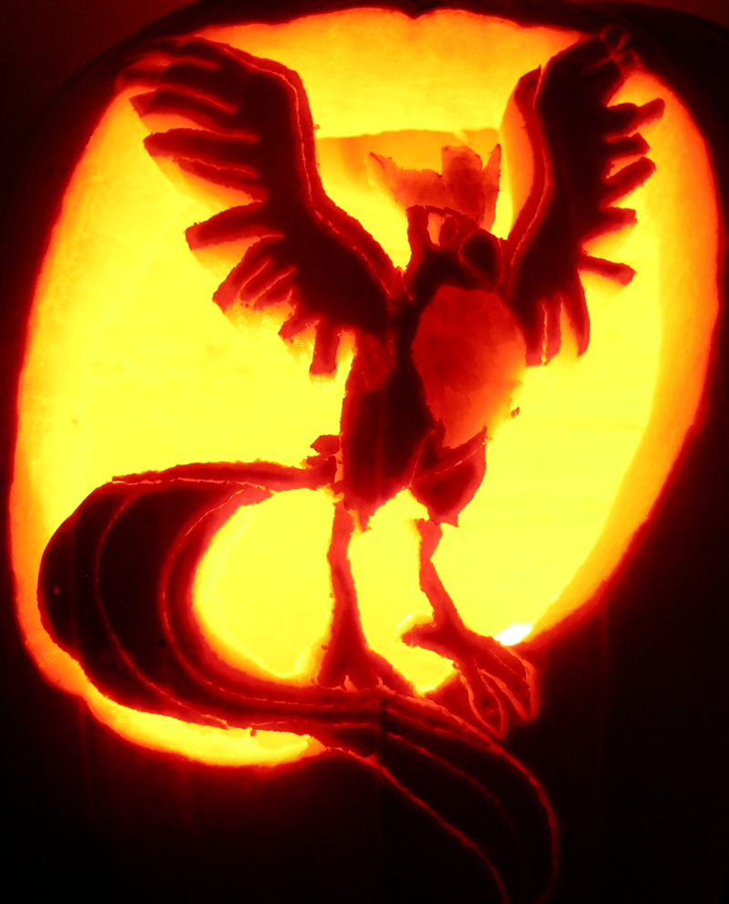 Articuno on a Pumpkin