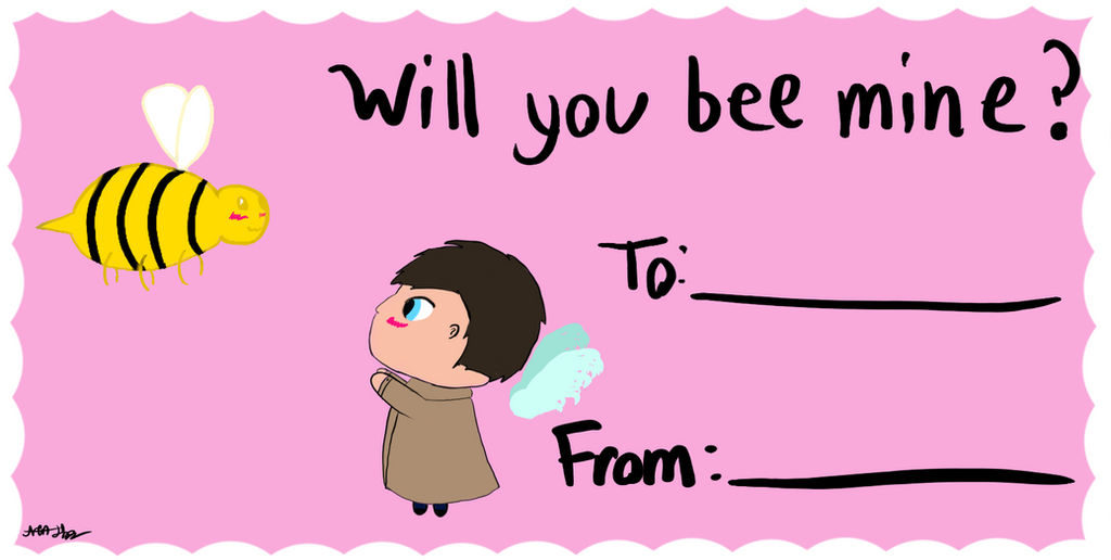 Castiel Valentines Day Card