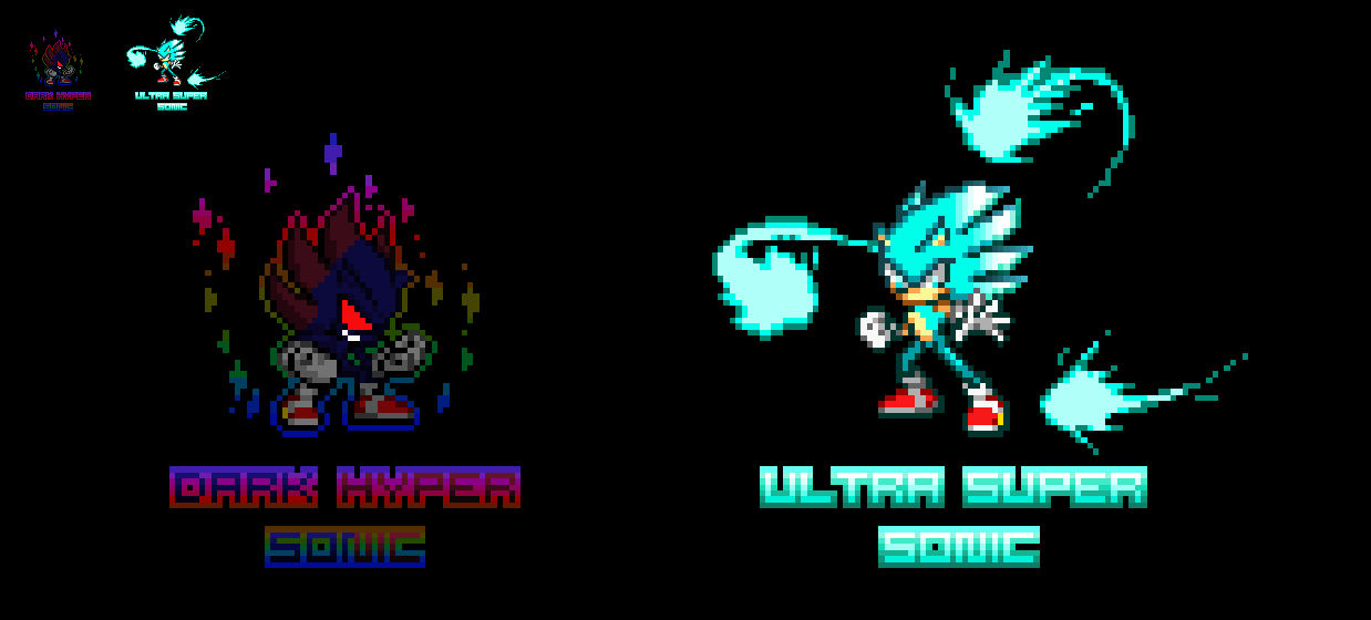 Dark Hyper Sonic and Ultra Super Sonic (Updated) by Burzix on DeviantArt