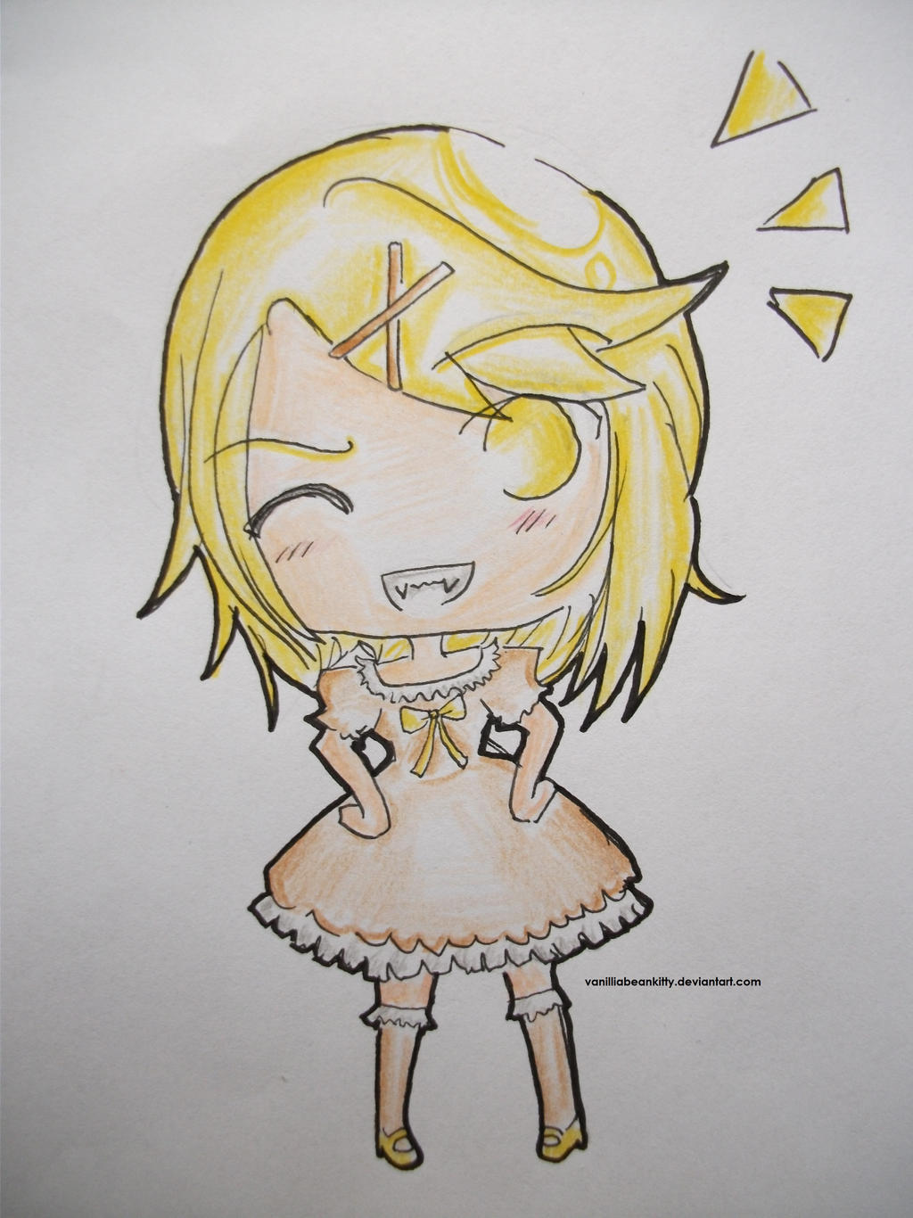 Short Blonde Haired Anime Girl Chibi Version By Georg Ia On