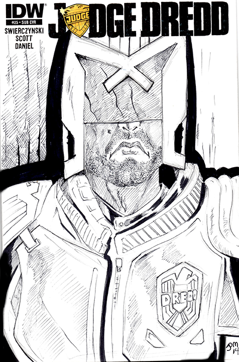 Judge Dredd Sketch Cover