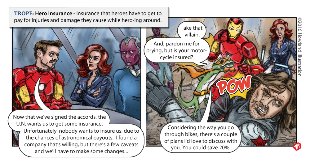 Twisted Tropes - Hero Insurance