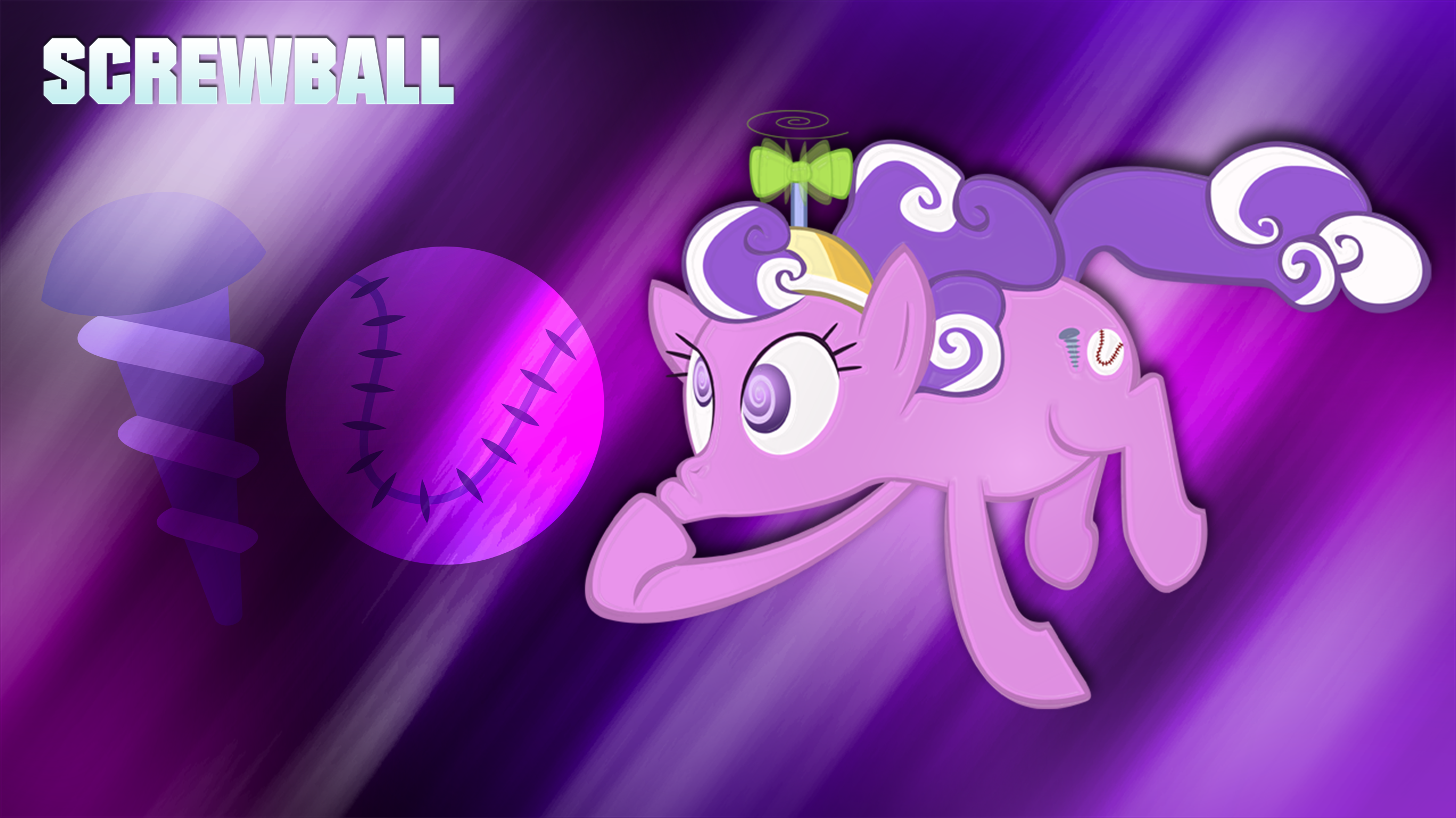 Screwball wallpaper with cutie mark