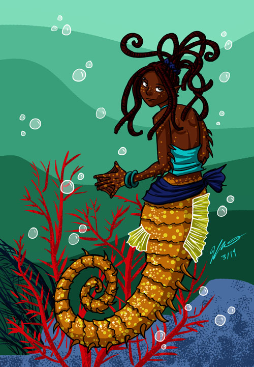 Seahorse Mermaid by VanessaSatone
