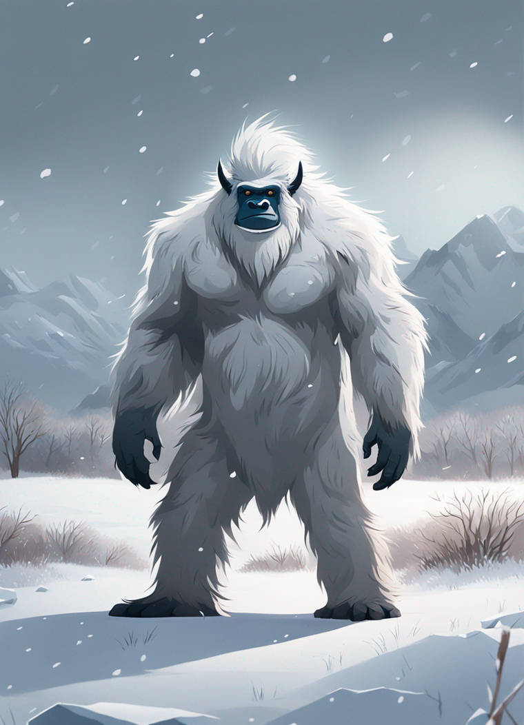 yeti Standing In A Snowy Field 2 by Sherafan185 on DeviantArt