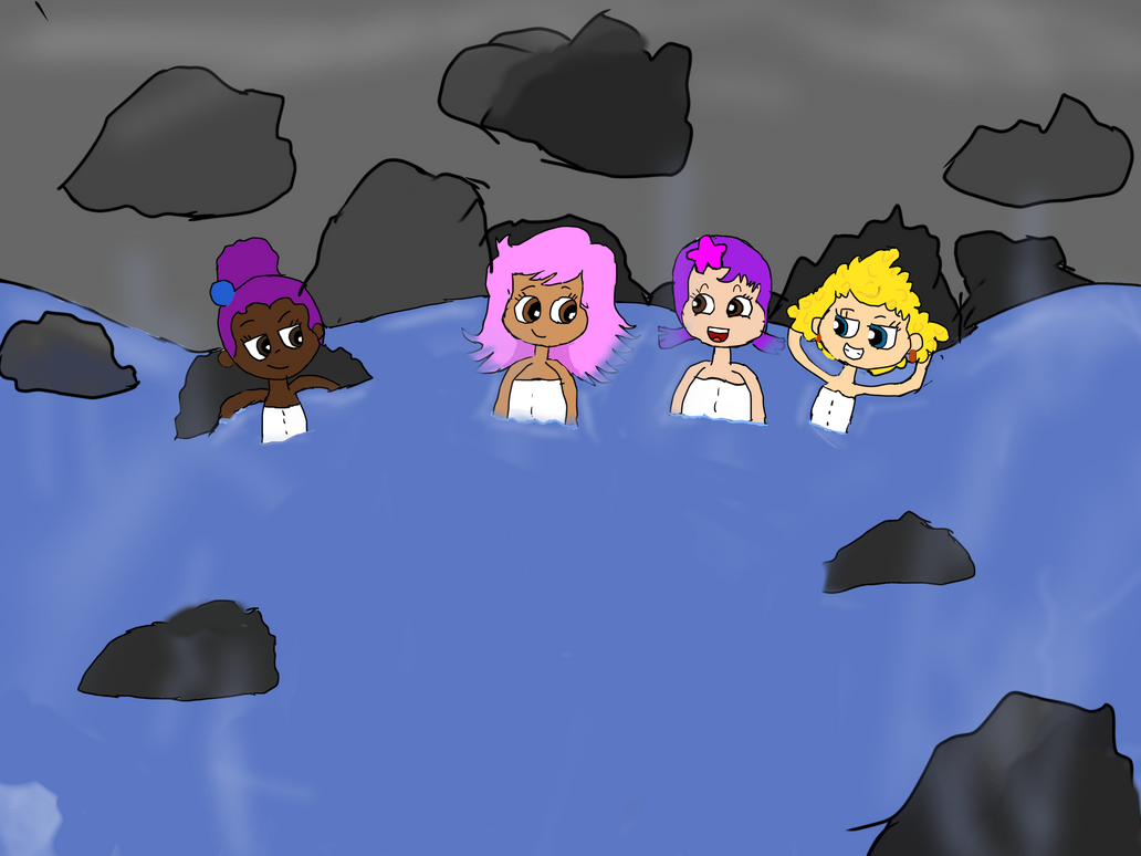 Relaxing at the Hot Springs by GojiRaptor06 on DeviantArt