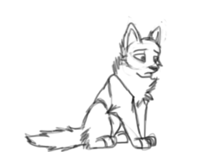 Sad Wolf Sketch by kikithewolf64 on DeviantArt
