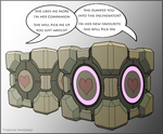 Portal - Companion Cube by Terror-Inferno