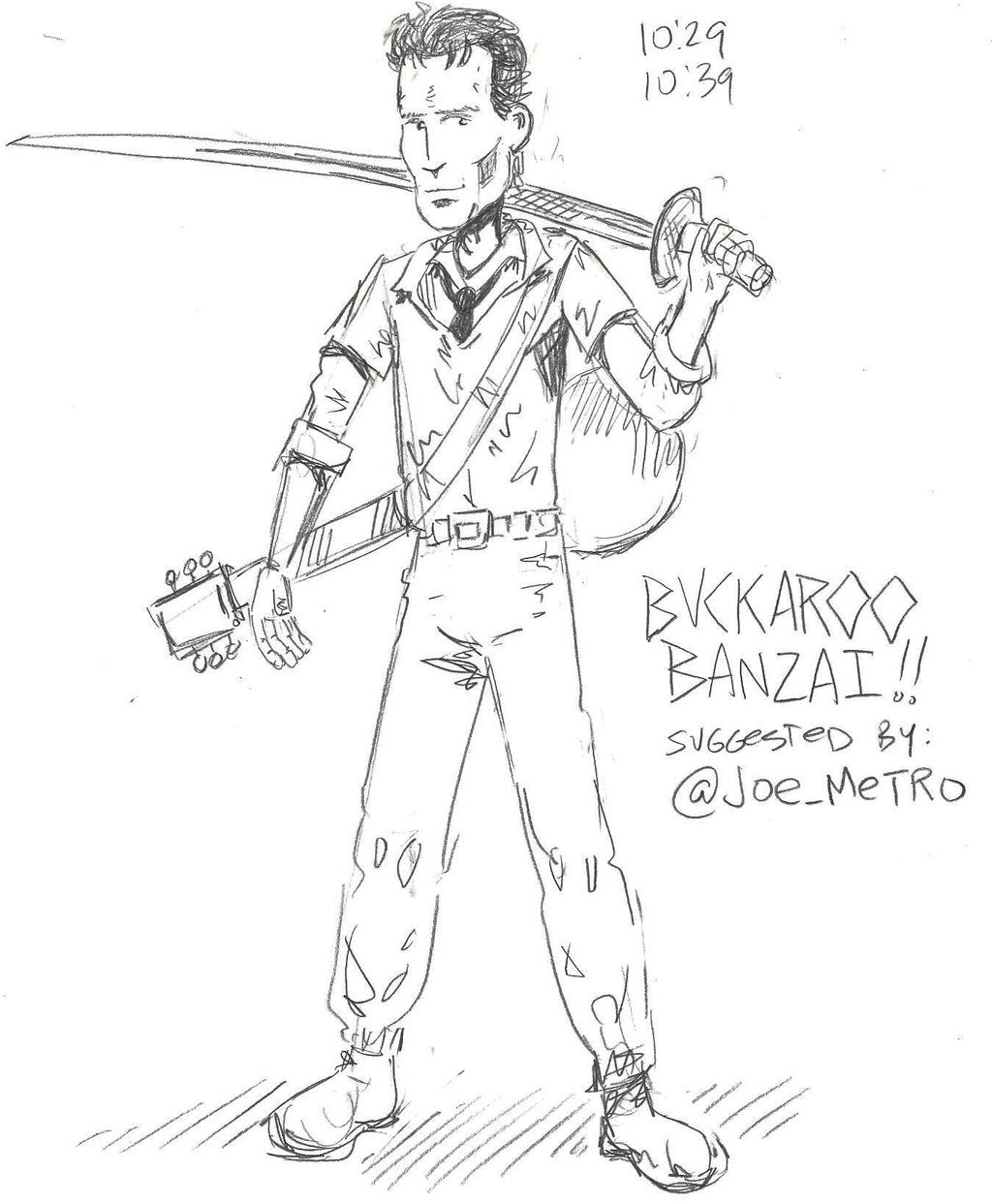 Buckaroo Bonzai 10 Minute Sketch Challenge