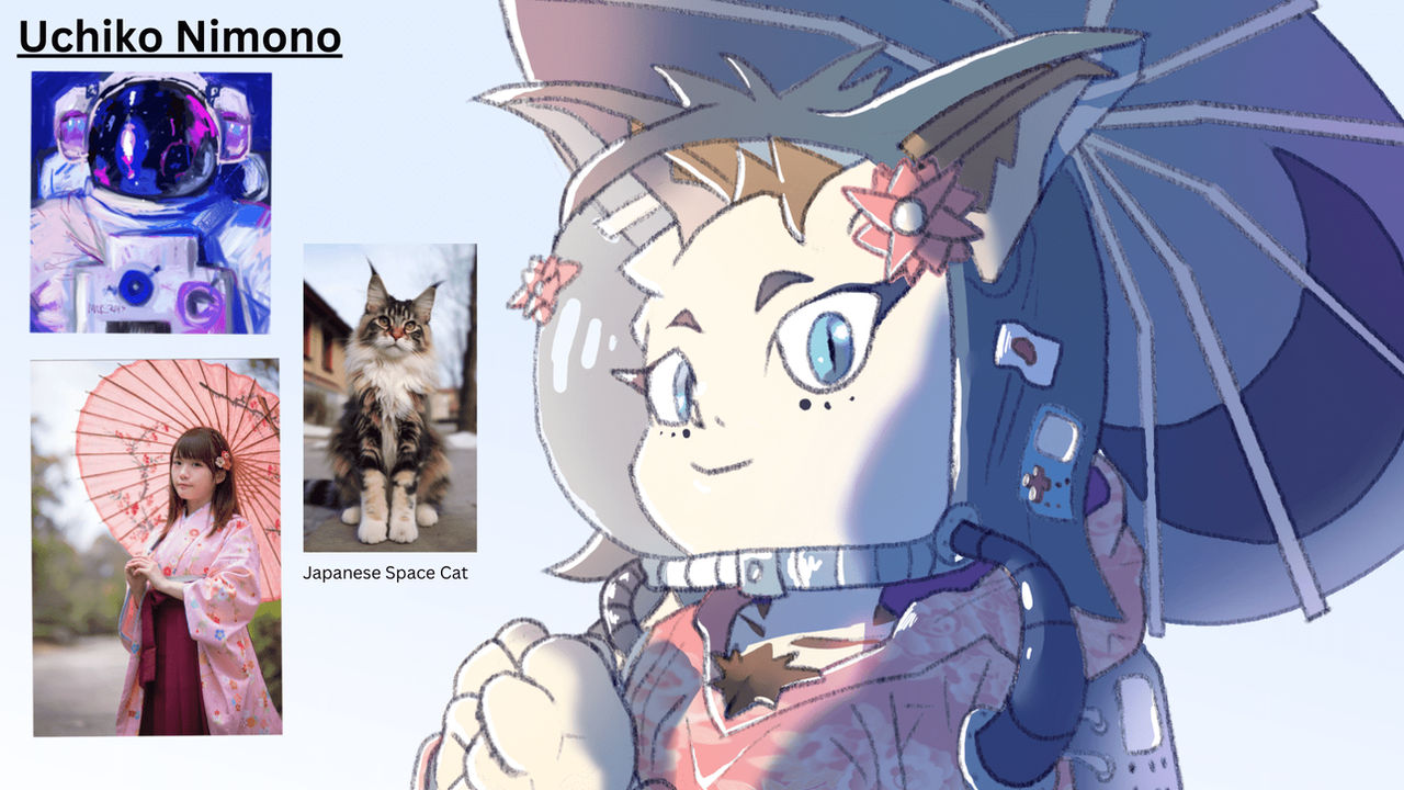 Japanese Space Cat | Character Design