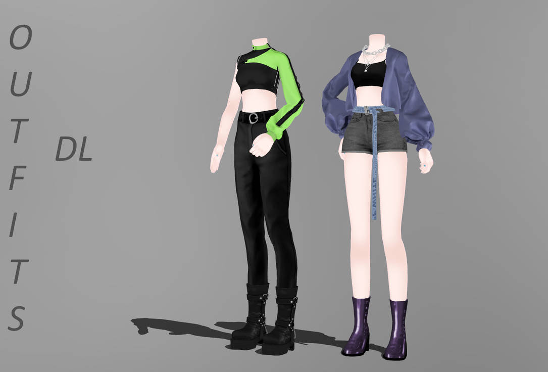 MMD Outfit Bases DL by 0ZASHAA0 on DeviantArt