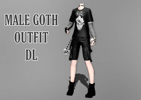 MMD Male Goth Outfit Base DL