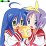 Lucky star konata and tsukasa - Render